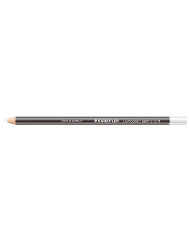 LAPIZ LUMOCOLOR PERMANENTE BLANCO GLASOCHROM STAEDTLER 108 20-0 (12)
