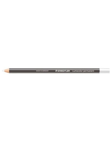 LAPIZ LUMOCOLOR PERMANENTE BLANCO GLASOCHROM STAEDTLER 108 20-0 (12)