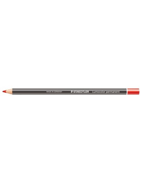 LAPIZ LUMOCOLOR PERMANENTE ROJO GLASOCHROM STAEDTLER 108 20-2 (12)