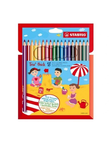 LAPICES COLORES TRIO C/18 STABILO 203/18-01