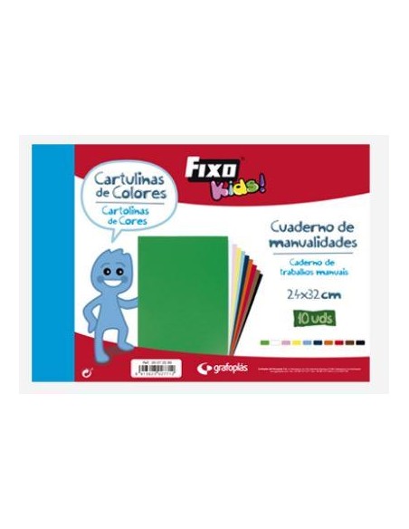 BLOCK CARTULINAS  10 COLORES SURTIDOS SADIPAL S0400002 / GRAFOPLAS 00072599