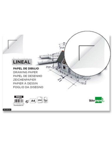LAMINA DE  DIBUJO LINEAL A4 CON RECUADRO PAQ/DE 250H 150GRS CSUR 16795 POR UNIDAD