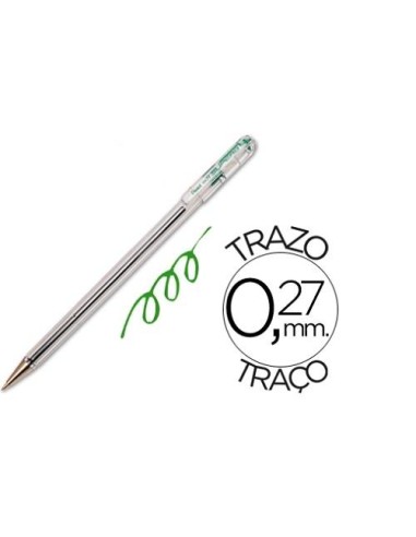 BOLIGRAFO VERDE  PENTEL BK77-D MULTITEC  (12)
