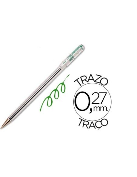 BOLIGRAFO VERDE  PENTEL BK77-D MULTITEC  (12)
