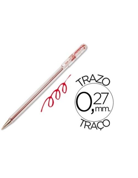 BOLIGRAFO ROJO PENTEL BK77-B MULTITEC (12)