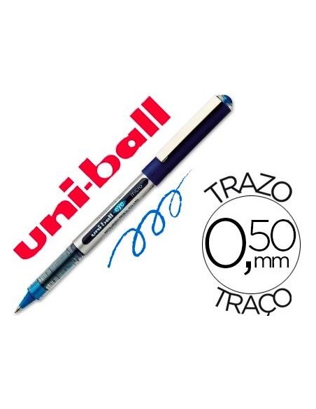 BOLIGRAFO ROLLER BALL EYE MICRO 0.5 mm AZUL UB-150 UNIBALL 534099000 (12)