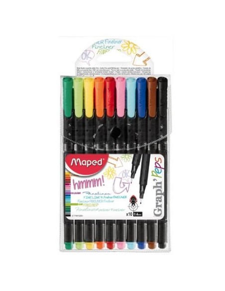 ESTUCHE MAPED 10 ROTULADORES GRAPH´SPEPS COLORES SURTIDOS 749150 (6)