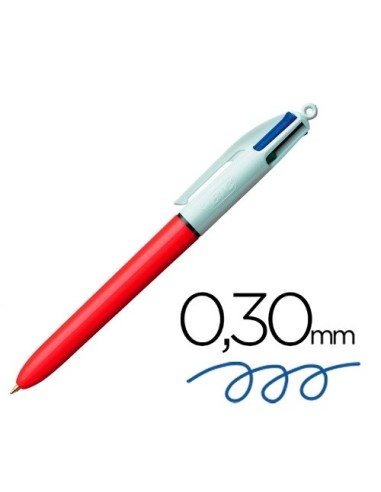 BOLIGRAFO 4 COLORES CLASICOS BIC FINE ORIGINAL 0.8mm  982867 (12)