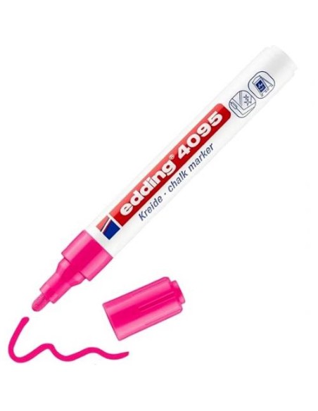 ROTULADOR EDDING 4095 TIZA LIQUIDA PUNTA REDONDA ROSA FLUOR 4095-069