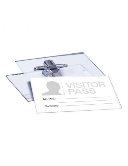 TARJETA IDENTIFICACION CON PINZA + ALFILER 90 X 56 MM APLI 11746 POR UNIDAD (25)