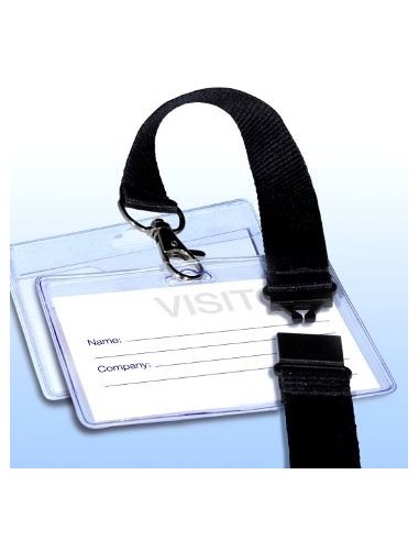 TARJETA IDENTIFICACION CON CORDON NEGRO 90 X 56 MM. APLI 11744 (25)