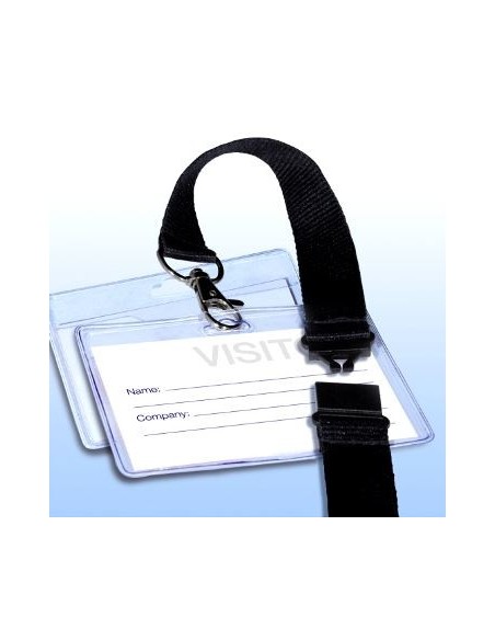 TARJETA IDENTIFICACION CON CORDON NEGRO 90 X 56 MM. APLI 11744 (25)