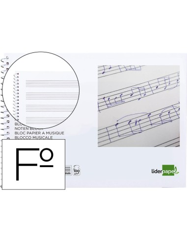 BLOCK DE MUSICA Fº APAISADO 20H 100G CSUR 00739