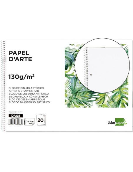 BLOCK DIBUJO ARTISTICO Fº LISO 2 TALADROS 20H 130GR CSUR  32013