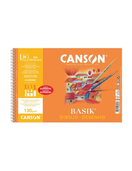 BLOCK DIBUJO A4+ CANSON LISO MICROPERFORADO 130GRS 200408062/400110484
