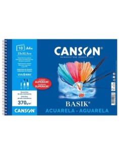 BLOCK DIBUJO A4+ CANSON ESPIRAL ACUARELA 370GRS 200400698/C400110298