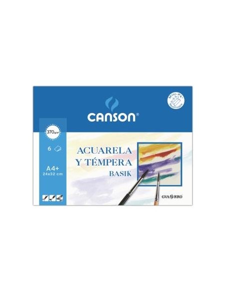 PACK LAMINAS DE DIBUJO A4+ CANSON  ACUARELA 6H 370GRS  FILA 200406347 / 400110488