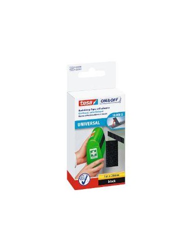 VELCRO TESA 20MM X 1M ADHESIVA  NEGRO     55224-00000-02