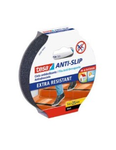 CINTA ADHESIVA ANTIDESLIZANTE NEGRA 5M X 25MM TESA 55587-00003-11