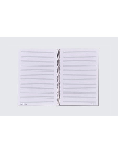 CUADERNO ESPIRAL MUSICA MEZZO 12 PENTAGRAMAS ADDITIO M10