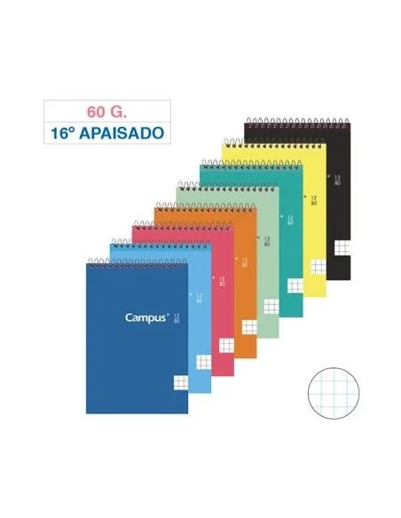BLOCK ESPIRAL 16º TAPA BLANDA CUADRICULA 60G 80H MAKRO 001139 / GRAFOPLAS 37004199 (16)