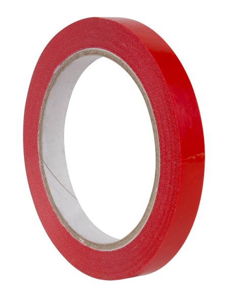 CINTA ADHESIVA CIERRABOLSAS PVC 12X66 ROJO APLI 16998  (12)