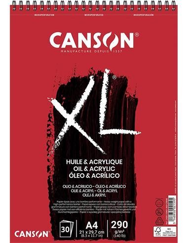 BLOCK DE DIBUJO A4 CANSON XL OLEO Y ACRILICO GUARRO FILA C400110401