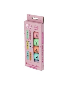 CAJA DE 6 MINI FLUOR PASTEL FUNNY ANIMAL GRAFOPLAS 00042299