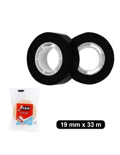 CINTA ADHESIVA COLOR 33X19 FIXO NEGRO GRAFOPLAS     75088510