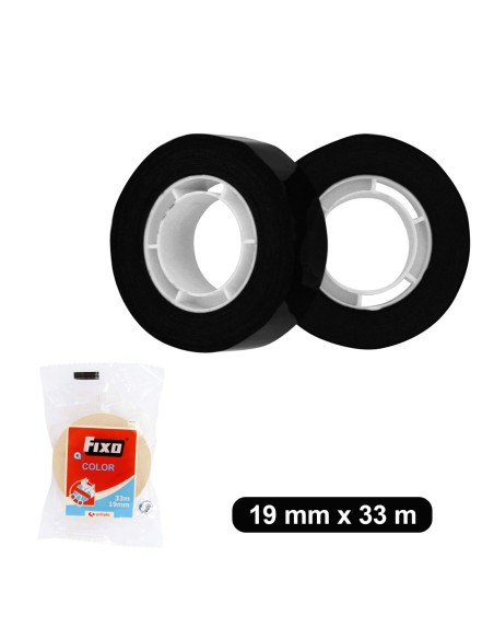 CINTA ADHESIVA COLOR 33X19 FIXO NEGRO GRAFOPLAS     75088510