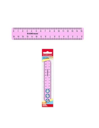 REGLA PASTEL 15CM ROSA ERICHKRAUSE 49535
