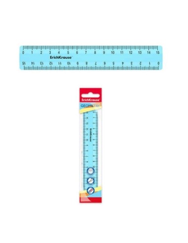 REGLA PASTEL 15CM AZUL ERICHKRAUSE 49536