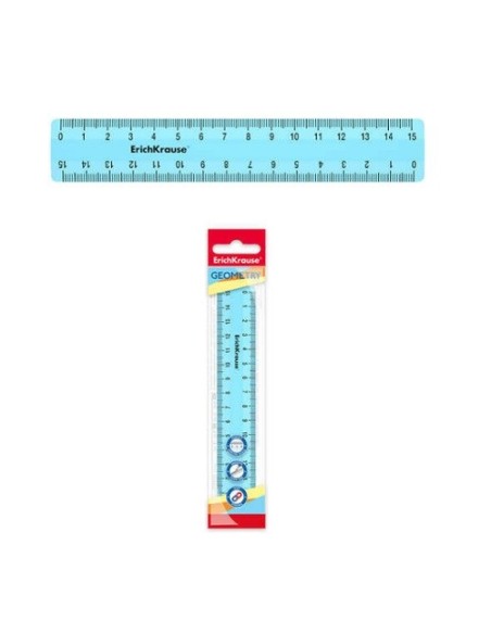 REGLA PASTEL 15CM AZUL ERICHKRAUSE 49536