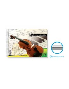BLOCK MUSICA 4º APAISADO 20 H8 PENTAGRAMAS PACSA 18801