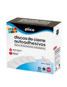 DISCOS DE CIERRE AUTOADHESIVO BLANCOS 20MM 200 UDS. PLICO 13338