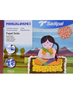BLOCK PAPEL SEDA 10 HOJAS COLORES SURTIDOS SADIPAL 05979 / GRAFOPLAS 00072899