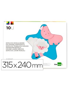 BLOCK GOMA EVA A4 LIDERPAPEL 10HOJAS COLORES SURTIDOS TM06 CSUR  43368