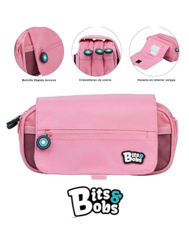 PORTATODO TRIPLE BITS&BOBS ROSA  GRAFOPLAS 37543254