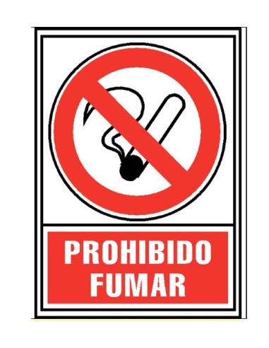PLACA PROHIBIDO FUMAR A-4  PLASTICA A2000 6174-02 RJ
