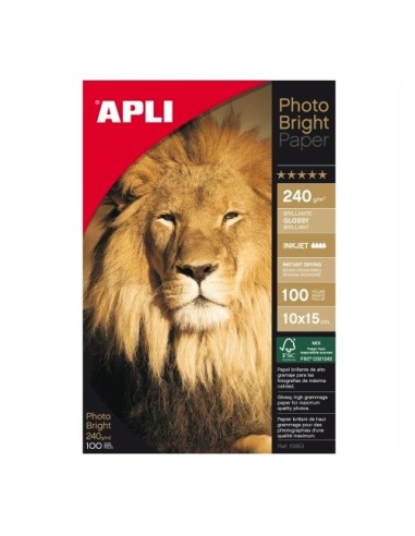 PAPEL PHOTO BRIGHT 240GR. DE 20 HOJAS  APLI 4454