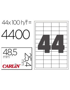 ETIQUETAS AUTOADHESIVAS CARLIN A4 DE 48,5X25,4  C/100 REF. 15294
