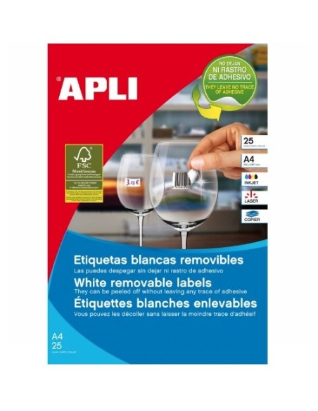 ETIQUETAS APLI 44X10 REMOVIBLE DIAPOSITIVA REF-2006