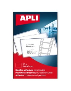 BOLSILLOS ADHESIVOS TARJETAS 60 X 95  10u  APLI 2580