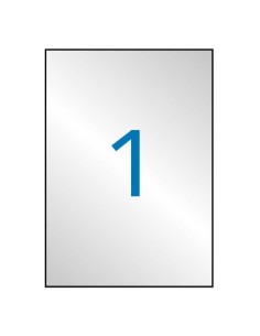 ETIQUETAS POLIESTER PLATA APLI 210 X 297 LASER 10071 POR UNIDAD (P/20)