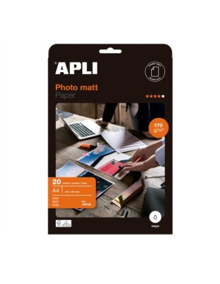PAPEL MATE DOBLE CARA 170G BOLSA 20 APLI  10418
