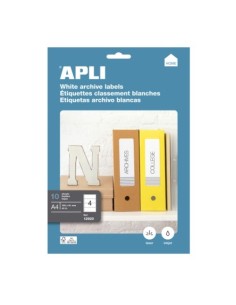 ETIQUETA BLANCA 190X61 MM  10H APLI 12920