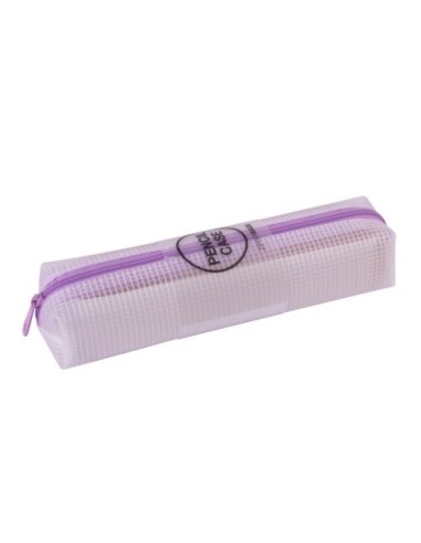 PORTATODO TRANSLUCIDO ZIPPER LILA PASTEL APLI 18698