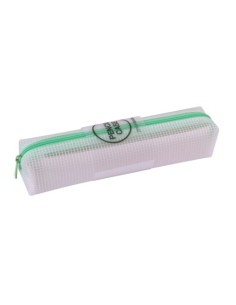PORTATODO TRANSLUCIDO ZIPPER VERDE PASTEL APLI 18700