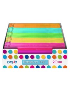 PORTATODO PLANO PVC TRANSPARENTE COLORES DOHE 50747/50746