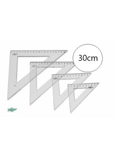 ESCUADRA ESCOLAR 30 CM FAIBO TRANSPARENTE CON NUMEROS 21230 (20)